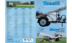 Toselli - Model Next 1500 B5P - Trailed Sprayer  - Brochure