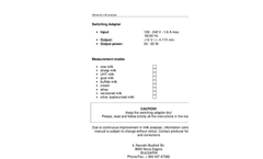 Lactoscan - Model MCC - Milk Analyzer Manual