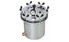JAPSON - Model JA21120-25 - Autoclave, Portable, Stainless Steel, Wing Nut Type