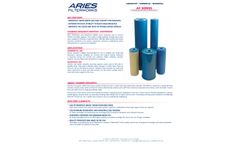 Aries Tannins/Organics Removal Replacement Cartridges - Data Sheet