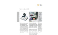 Sartorius - LMA200PM-000EU - Moisture Analyzer Brochure
