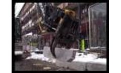 Laying Kerbstones using the engcon Integrated Grab Video