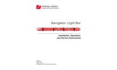 Federal Signal Navigator - LED Light Bar - Manual