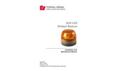 Federal Signal - Model SLR - Fire LED Rotating Beacon - Manual