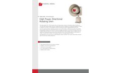 Federal Signal Equinox - Model 2001-130 - High Power Directional Rotating Siren - Datasheet