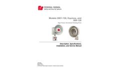 Models 2001-130, Equinox and 508-128 High Power, Directional Rotating Siren - Manual