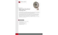Federal Signal - Model 508-128 - High Power, Directional Rotating Siren - Brochure
