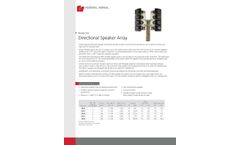 Federal Signal - Model DSA - High Powered Directional Speaker Array - Datasheet