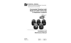 Federal Signal Commander- Model 371LEDX-120 - Rotating Light for Use in Hazardous Locations - Manual