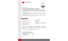 Federal Signal Electraray - Model 224XSTHI - Hazardous Location Supervised Hearing Impaired Strobe Light - Datasheet