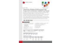 Federal Signal StreamLine - Model SLM600 - Modular Multifunctional High Output LED Combination Audible/Visual Signal - Datasheet