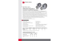 Federal Signal SelecTone - Model 304GCX, 314GCX, 304GCX-CN and 314GCX-CN- Hazardous Location Amplified Speaker - Datasheet
