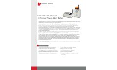 Federal Signal - Model I-HIOW, I-UIOW, I-HIO and I-UIO - Informer Tone Alert Radio - Brochure