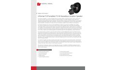 Federal Signal Informer15 - Model I-IP15X Series C - IP-enabled 15 W Hazardous Location Speaker - Datasheet