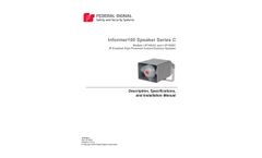 Federal Signal Informer100 - Model I-IP100AC and I-IP100DC Series C - IP-Enabled High-Powered Indoor/Outdoor Speaker - Manual