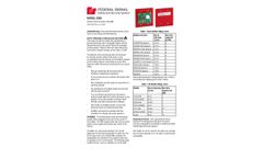 Federal Signal - Model SSM - Synchronous Strobe Module - Manual