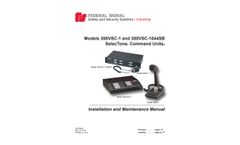 Federal Signal SelecTone - Model 300VSC-1 and 300VSC-1044SB - Command Units - Installation and Maintenance Manual