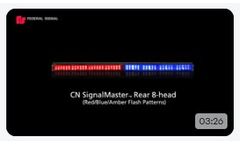 Federal Signal CN SignalMaster 8-Head Rear Flash Patterns (Red_Blue_Amber) - Video