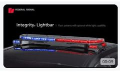 Federal Signal Integrity Lightbar Flash Patterns With Optional White Light - Video