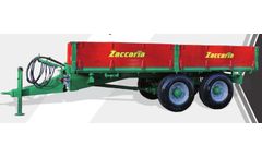 Zaccaria - Model ZAM 110 Special - Driving Axle and Hydraulic Trilateral Tipping Two Axles Trailer