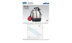 Model DPR 10 - Single-Impeller Submersible Drainage Pump Brochure