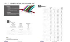 Flex - Model FT2T 2:1 - Single Wall Polyolefin Heat Shrink Tubing - Brochure