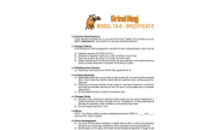 Grind Hog - Model 7A-6 - Comminutors - Technical Specifications