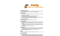 Grind Hog - Model 5A - Comminutors - Technical Specifications