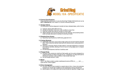 Grind Hog - Model 10A - Flange Mounted Comminutors - Brochure