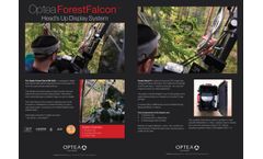 Optea ForestFalcon - Model HUD - Head’s Up Display System for Forestry Machines - Brochure