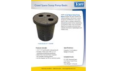 Topp - Crawl Space Sump Pump Basin - Datasheet