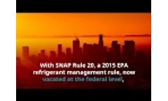 California Adopts New Regulation on Hydrofluorocarbon (HFC) Refrigerants - Video