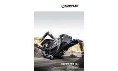 Kompatto - Model 104 - Affordable Entry Level Screen - Brochure