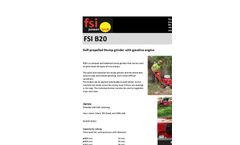 FSI - Model B20 - Self-Propelled Stump Cutter With Gasoline Engine- Brochure