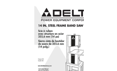 Delta - Model 14 in. 1 HP- 28-400 - Steel Frame Bandsaw Manual