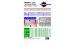 Plastic Framed Disposable Panel Filters - Brochure