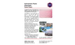 Hydrophobic Plastic Disposable Panel Filters - Datasheet