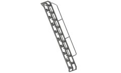 Lapeyre Stair - Model 56-Degree, 100 Ht - Alternating Tread Stair - Galvanized