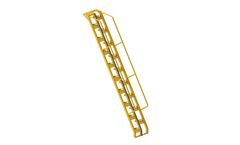 Lapeyre - Model 56-Degree, 100 Ht - Alternating Tread Stair - Yellow