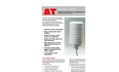 Types RHT2nl, RHT2v & AT2 - Relative Humidity & Air Temperature Sensors - Brochure