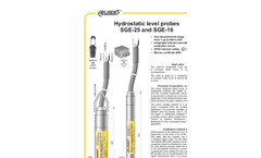 SGE-25 and SGE-16 Hydrostatic Level Probes - Data Sheet