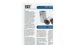 BIF - Model 20182 - Fiberglass Reinforced Plastic (FRP) Insert Universal Venturi Tube (UVT) - Datasheet