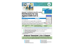 Disinfectants for Use Against SARS-CoV-2