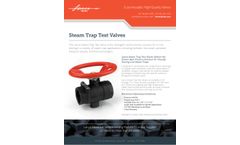 Lance - Model 23 Series STTV - Carbon Steel Steam Trap Test Valves -  Brochure