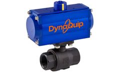 DynaQuip - Model DynaMatic P2C Series - Two-Piece Carbon Steel Ball Valve with Pneumatic Actuator