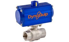 DynaFly - Model DynaMatic P2S Series - 2 PC Stainless Steel Ball Valve - Pneumatic Actuator