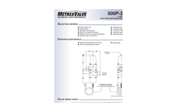 Model 500P-SE-2W - 2-Way Direct Acting High Pressure Water Regulating Valve Brochure
