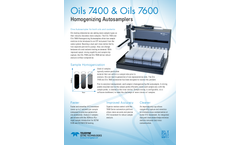 Teledyne CETAC - Models Oils 7400 and Oils 7600 - Homogenizing Autosamplers - Brochure
