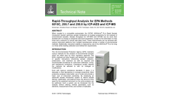 Rapid-Throughput Analysis for EPA Methods 6010C, 200.7 and 200.8 by ICP-AES and ICP-MS - Technical Note