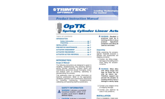 Model OpTK - Piston Cylinder Actuators Brochure